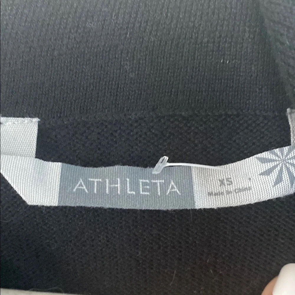 Athleta Black Cowl Neck Knit Sweater Dress Comfy Cozy - Picture 2 of 6